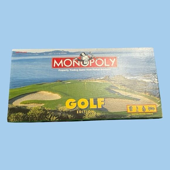 NEW 1998 USAopoly Vintage Monopoly Golf Board Game Complete Open Box - Picture 1 of 5